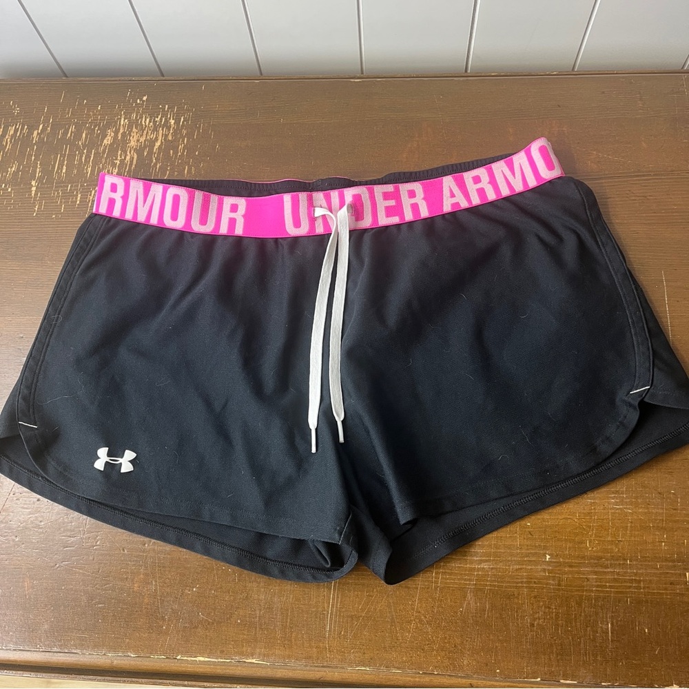 Women's Athletic Shorts with Pink Accents